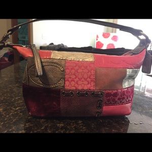 Coach handbag - mini bucket pink patchwork